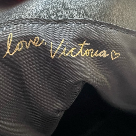 Victoria’s Secret open top cloth & faux leather tote beach travel bag - Picture 6 of 8